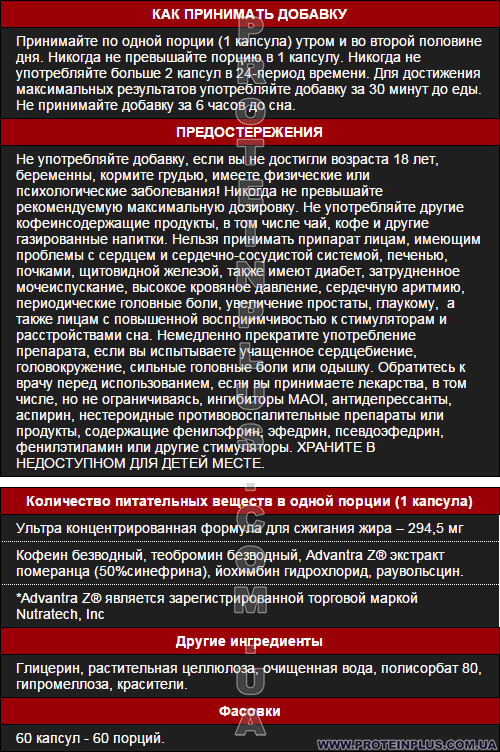 Nutrex Lipo 6 Black Ultra Concentrate: состав и применение