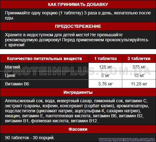MUST ZMB6 Sport: состав и применение