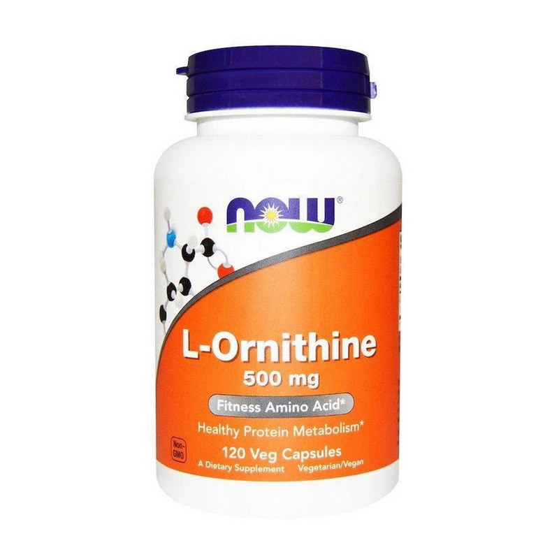 L-Ornithine 500 mg, 120 veg caps - Bioline